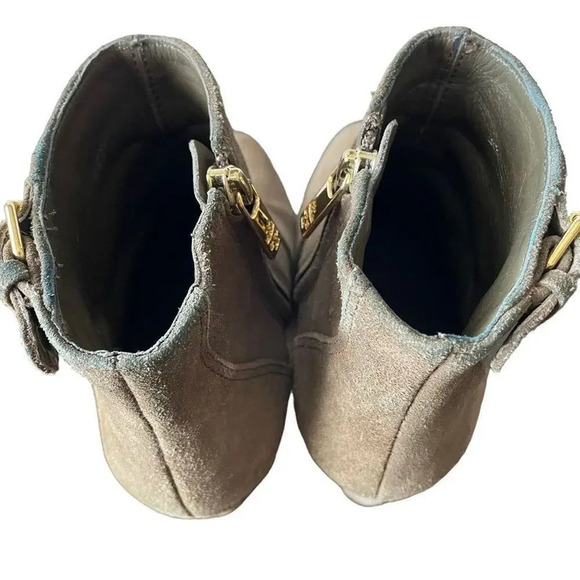 Tory Burch Milan Suede Bootie Women’s 5.5 Brown Heel Boho Festival‎ - Picture 5 of 13